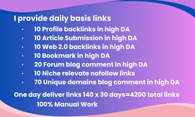 do best monthly off page SEO package in 4200 mix backlinks in month