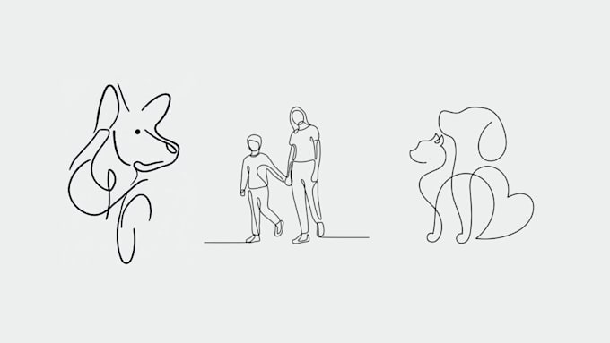 draw a minimalist tattoo design with one line