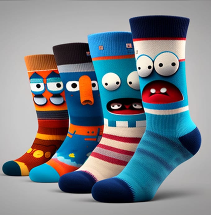 Draw a custom and creative socks design by Leenmonda Fiverr