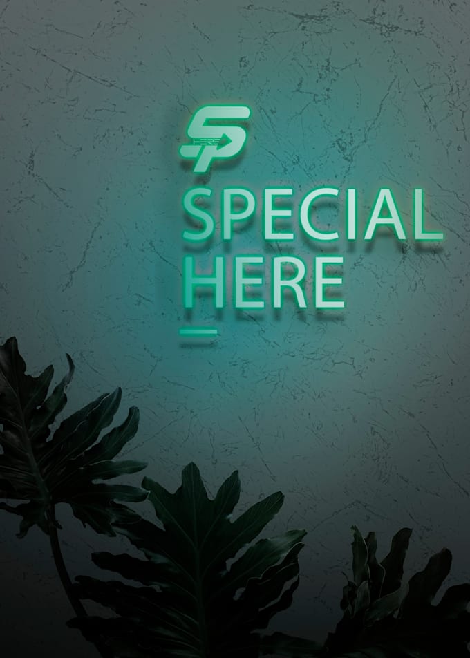 design neon light logo or neon sign