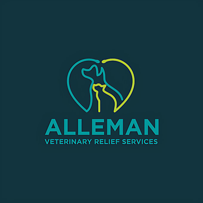 Illustrate shepherd dog, cat, horse, kennel, pet shop, animal farm logo