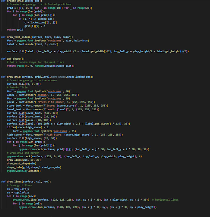 make python games using pygame
