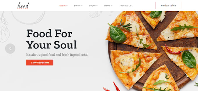 design a website for your restaurant or catering service