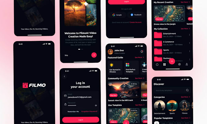 design modern mvp mobile app UI UX in figma for startups