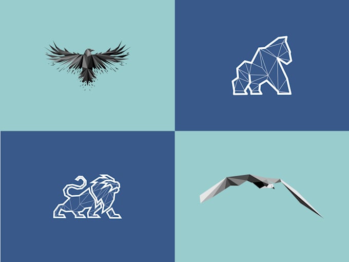 create a geometric animal logo