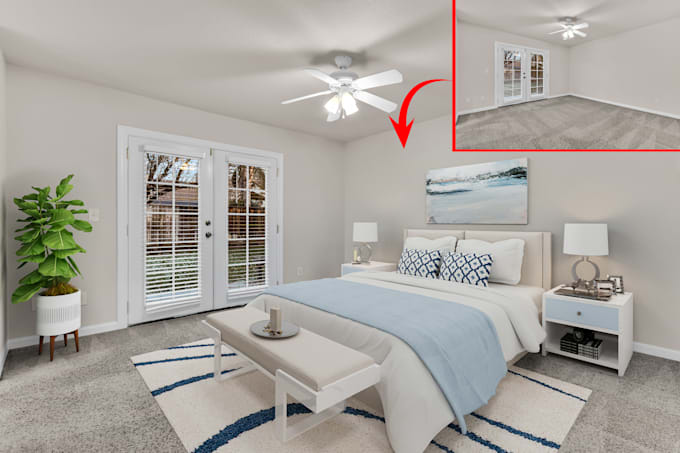 do virtual staging for real estate listings in 12 hours