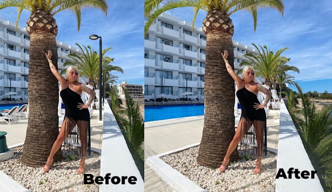 photoshop editing, remove objects and retouching photos