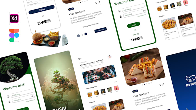 design creative website, mobile app UI, UX design in figma and adobe xd