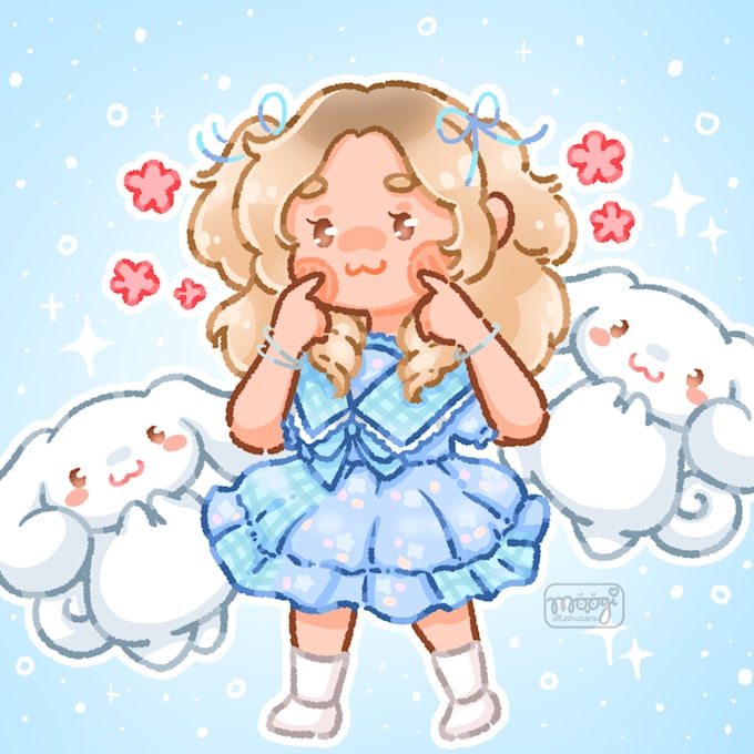 draw cute chibi character for you
