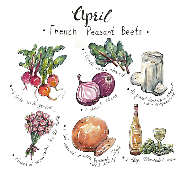 draw food sketching illustration