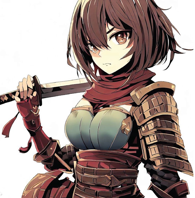 draw anime style a retro illustration for you