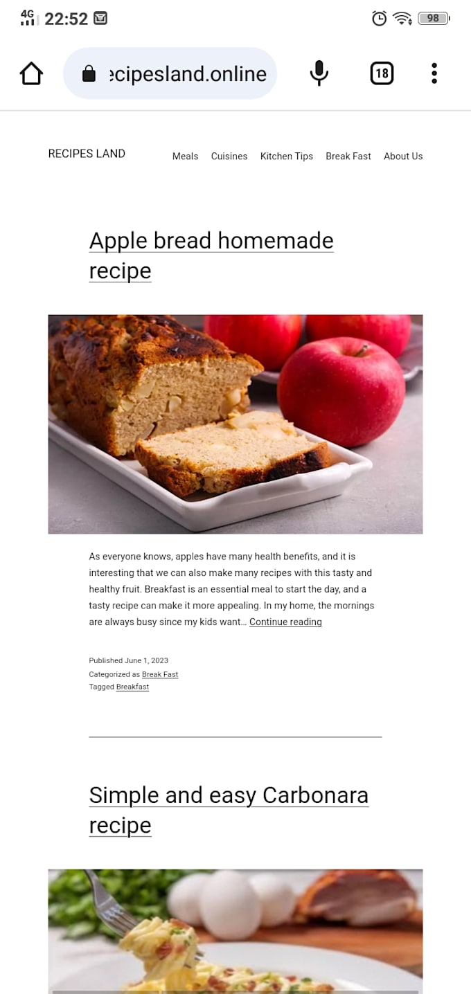write food blogs and articles