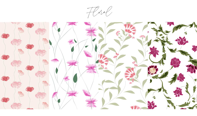 custom seamless floral pattern design