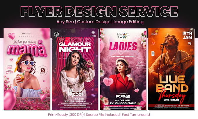 do professional business flyer, party, sports, event flyer