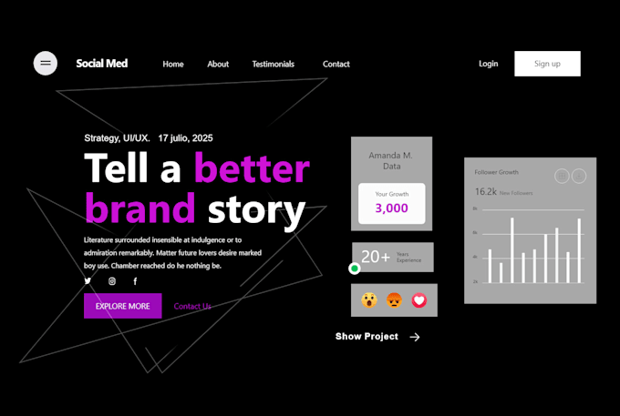 create a web portfolio HTML CSS