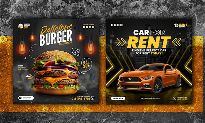 design premium facebook ads and posts