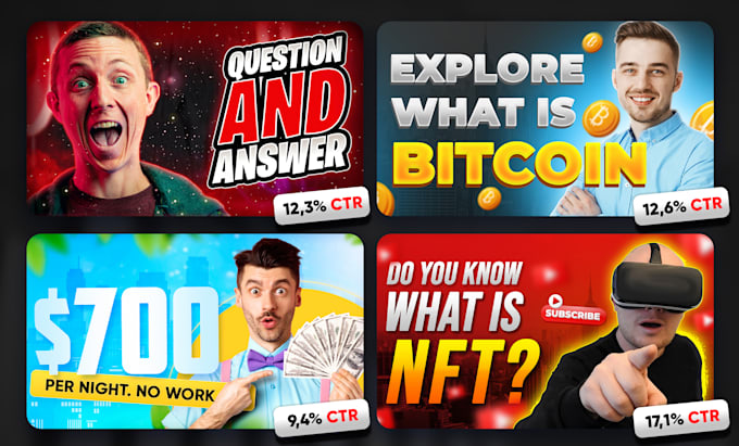 Make amazing high quality youtube thumbnail designs by Kalashok | Fiverr