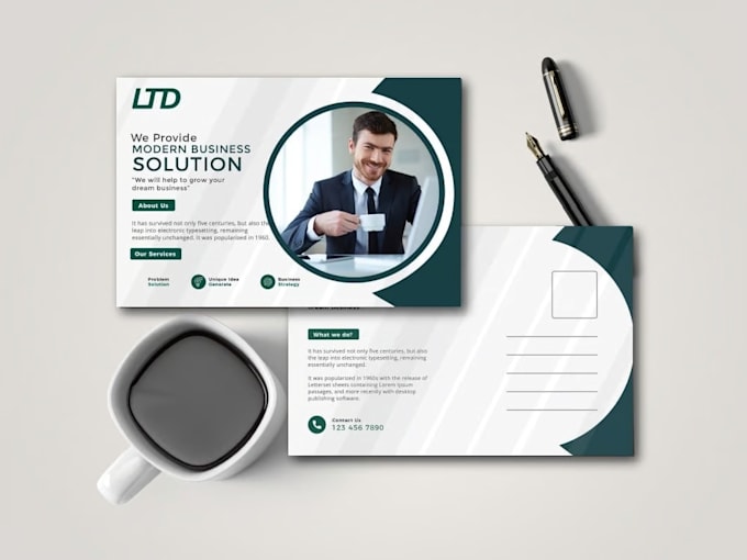design a fantastic and professional postcard