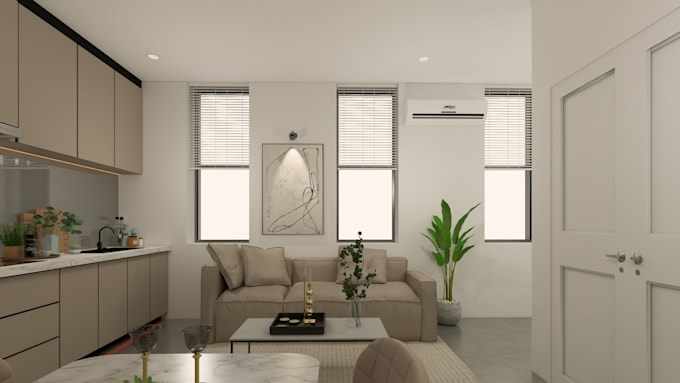 create pragmatic and amazing interior design 3d renderings