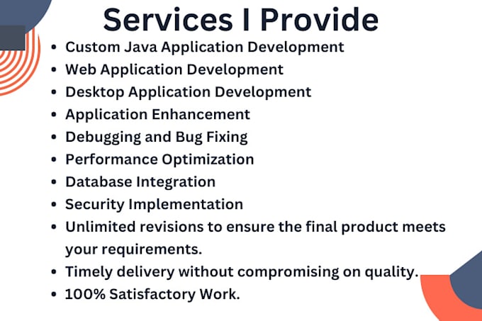 develop applications using jsp, servlet, javafx and swing