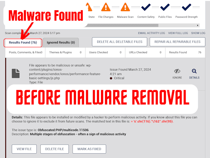 do wordpress malware removal, spam remove or clean virus, fix hacked wordpress