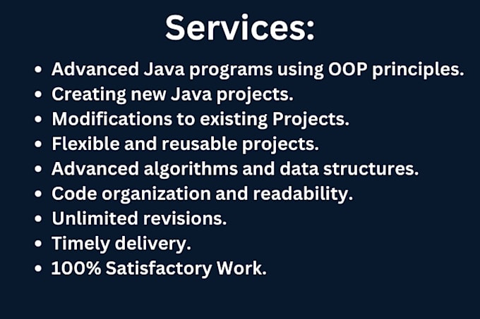 develop advanced java programs using oop