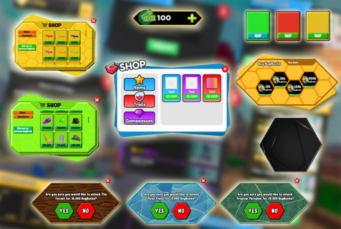 design gui for you on roblox as a professional UI designer