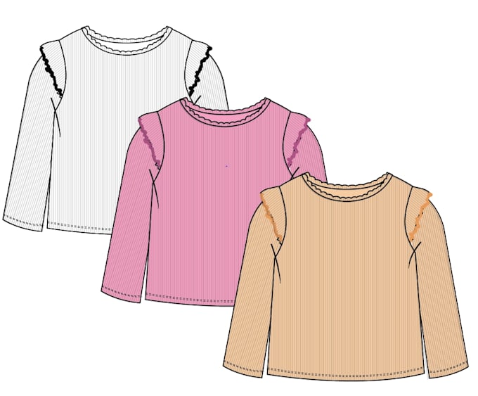 create kids designs and techpacks