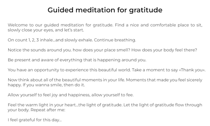 write guided meditation scripts