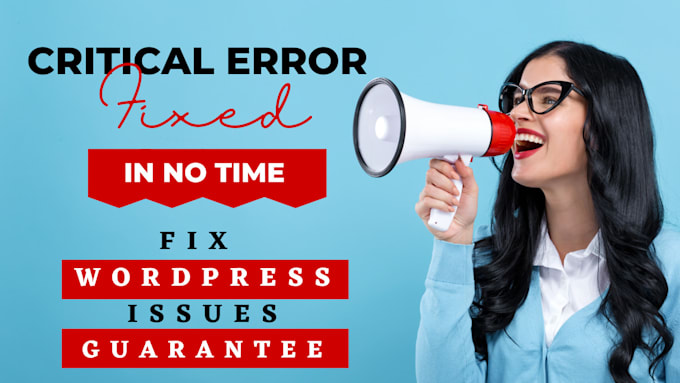 fix your wordpress website issues and errors or customize