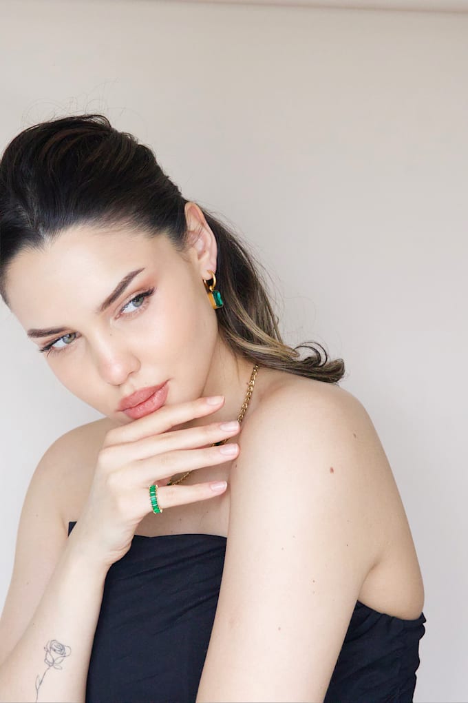shoot product photography with a female model