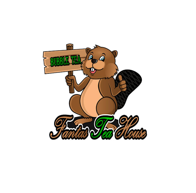 design honorable admirable bubble tea shop logo