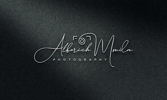 design handwritten signature style photography logo design