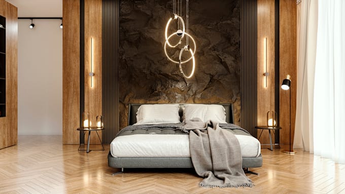 interior design, 3d and photorealistic rendering using vray