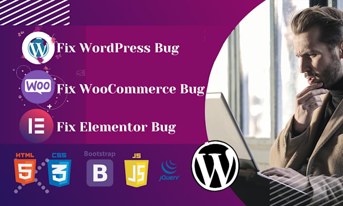 fix elementor website issues, fix wordpress issues, and elementor bugs