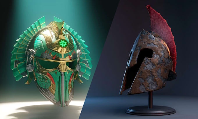 create 3d game assets, weapons and props with textures