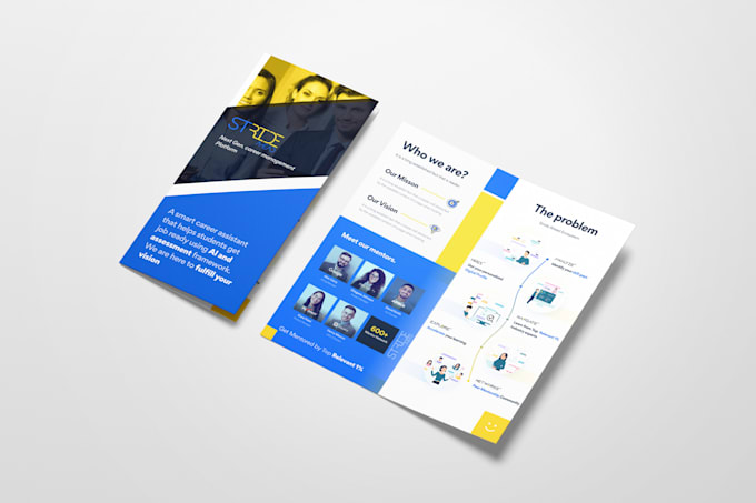 design flyers, bifold and trifold brochures, and pamphlets