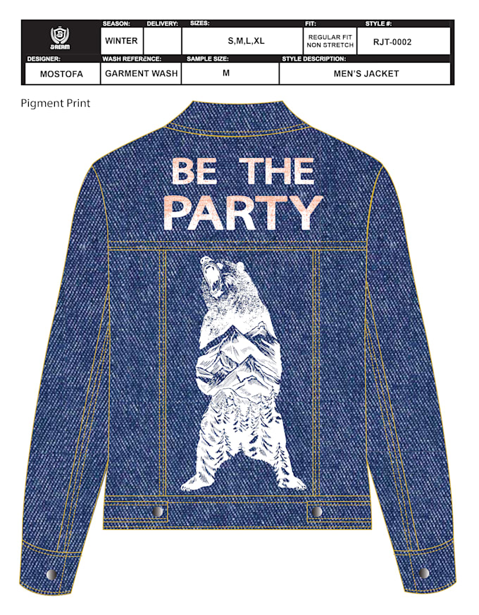 do jeans design jacket and denim long pant development