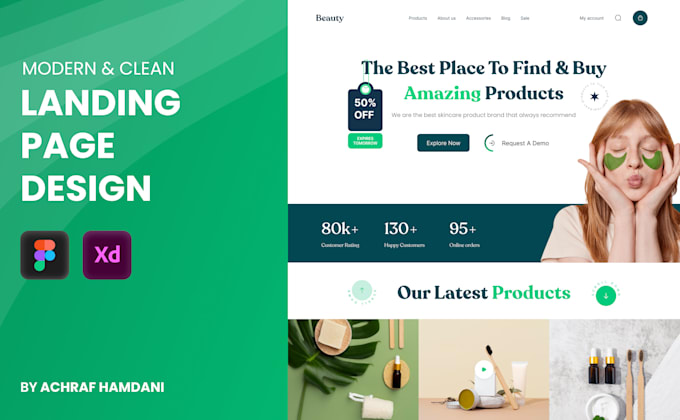 design a modern, professional landing page UI UX