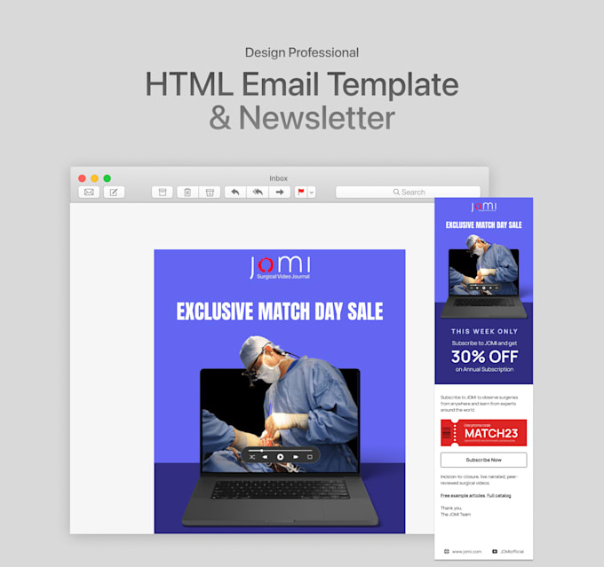 Design a professional html email template or newsletter by Codesquadz