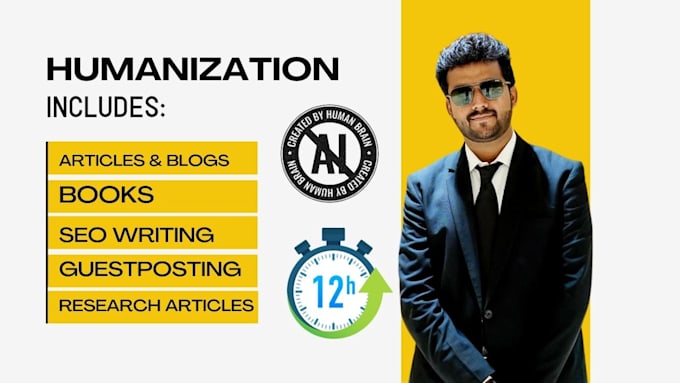 humanize chatgpt content, ai to human essay, book, edit humanize ai content