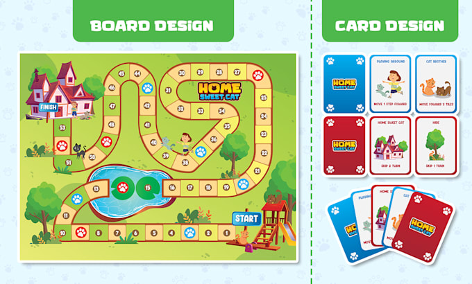 draw custom board game design asset for you
