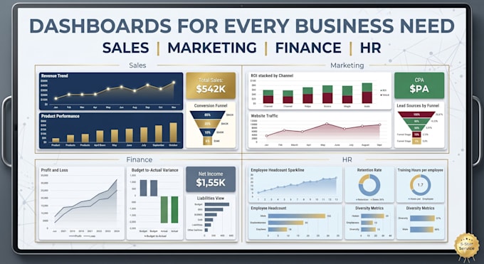 Create interactive excel dashboards and advanced data visualizations by ...
