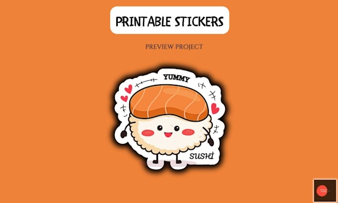 Design custom printable stickers for you by Previewproject Fiverr