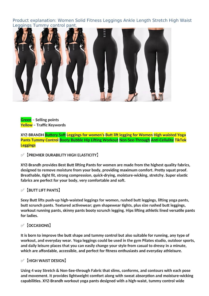 write amazon SEO product listing optimization, product description