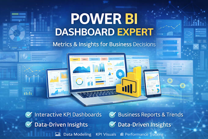 build an interactive power bi dashboard for sales, finance or operations