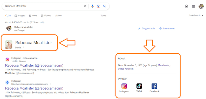 create a google knowledge panel or knowledge graph