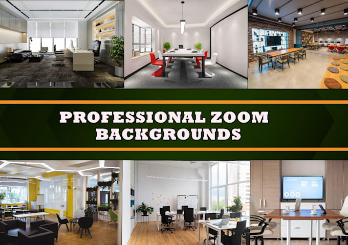 design custom virtual, zoom and google meet background with your logo