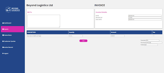 develop a professional admin panel for stock and finance management