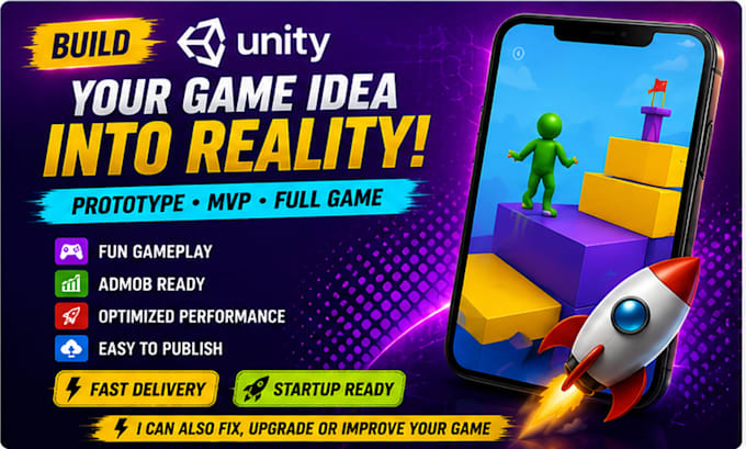 develop unity game prototype, mvp, or hyper casual games